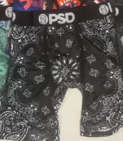 PSD ボクサーパンツ バンダナ柄 ブラック Sサイズ