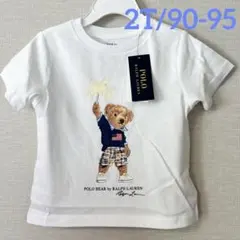 ラスト1点◇ラルフローレン ポロベア長袖Tシャツ ホワイト 2T/90-95 
