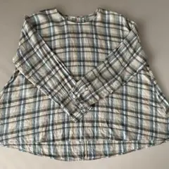 アーバンリサーチドアーズ チェックブラウス ゆったりデザイン