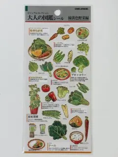 ✨新作✨国内正規品✨大人の図鑑シール 緑黄色野菜編 カミオジャパンのサムネイル