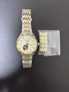 動作確認済シチズン両面スケルトンノンデイトムーブメントゴールド