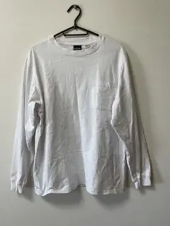 Goodwear USAコットン ロンT 白 L ポケ付き ヘビーウェイト