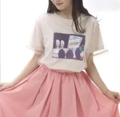 ヤングオイスター　Tシャツ　ベビーピンク　パール付きのサムネイル