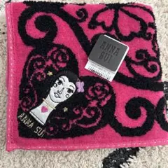 ANNA SUI ピンク タオルハンカチ