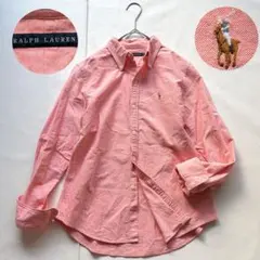RALPH LAUREN オックスフォード ボタンダウンシャツ 9 ピンク 綿