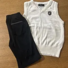 COMME CA ISM 110A ベストとショートパンツセット