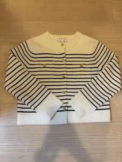 ロペピクニック　ミラノリブ金ボタンニットカーディガン