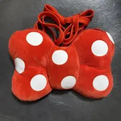 ディズニー　ミニー　リボン　ショルダーバック　白　赤　ポシェット