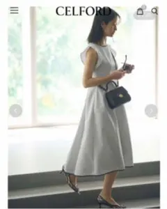 セルフォード  ドット柄ワンピース