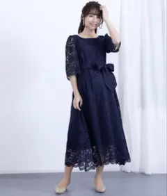 Sweet Mommy⭐総レース クラシック ロングドレス(マタニティ)