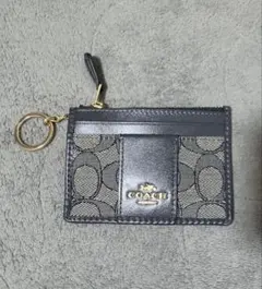 coach コーチ ミニ スキニー ID ケース・シグネチャー ジャカード