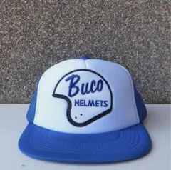 新品 BUCO ブコ ワッペン メッシュキャップ 未使用 青 ブルー バイクのサムネイル