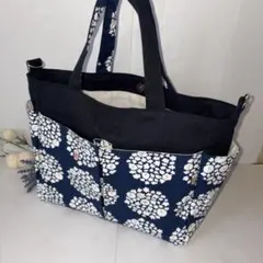 C11帆布　トートバッグ　2way バッグ　サイドポケット　ハンドメイド