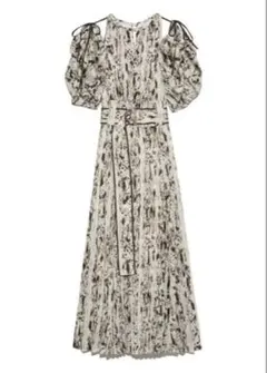 SNIDEL 2WAYボリュームスリーブプリントワンピース 1