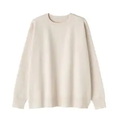 新品 無印良品 ミラノリブ編み クルーネックセーター