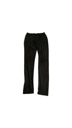 y2k ブラックデザインタイツ