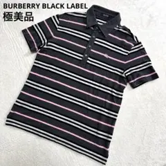 バーバリーブラックレーベル ピンク ノバチェック Vネック Tシャツ