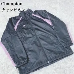 Champion ナイロンジャケット ジップアップ ジュニア140 ピンクライン