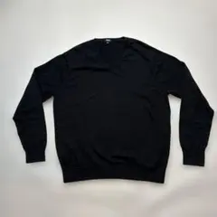 UNIQLO ユニクロ　黒Vネック セーター XL