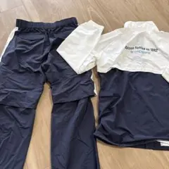 美品！lecoq sportifレディース レインウェア ネイビー/ホワイト　L