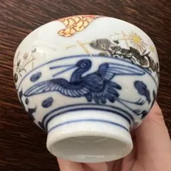 美品　昭和中期頃（3〜40年代）の「九谷焼 赤絵染付鳳凰葡萄文 美品 昭和中期頃（3〜40年代）の「九谷焼 赤絵染付鳳凰葡萄文 - メルカリ
