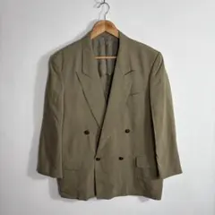 テーラードジャケット カーキ系 ダブルボタン