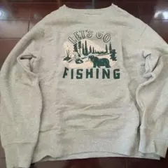 ユニクロ　キッズ スウェットシャツ LET'S GO FISHING　140