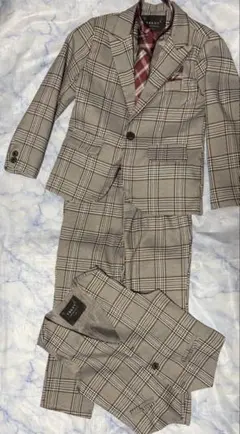 スーツ セット　110 黒　入学式　七五三　パンツ　ジャケット　ネクタイ　ベスト