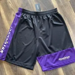 新品　TRANSISTAR ハンドボールパンツ 黒/紫　サイズXL
