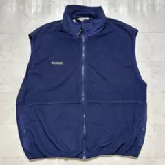 90s Columbia コロンビア フリースベスト ネイビー アウトドアのサムネイル