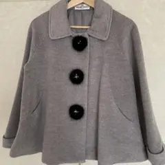 美品　ギャラリービスコンティ　ミンクファービジュー　袖口リボン使いコート