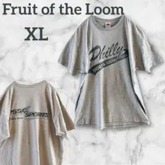 Fruit of the Loom 【XL】 半袖 Tシャツ グレー 海外古着