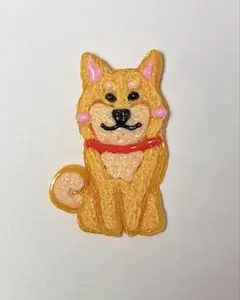 柴犬デザイン ブローチorキーホルダーorマグネット