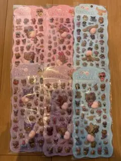 新品＊日焼けサンリオ ぷっくりシール 6枚セット｜お尻シール　コレクション