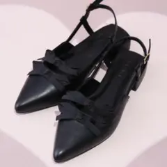ダブルリボンスリングバックパンプスのサムネイル
