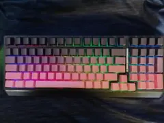 Matrix Keyboard ムラサキ＆ピンク ゲーミングキーボード - メルカリ