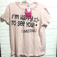 新品 CHIC HOUSE ロゴプリント Tシャツ 150cm ピンクのサムネイル