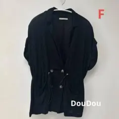 DOUDOU カーディガン　ブラック