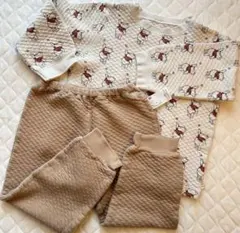 UNIQLO ユニクロ　キルトパジャマ 長袖 プーさん ベージュ　ディズニー