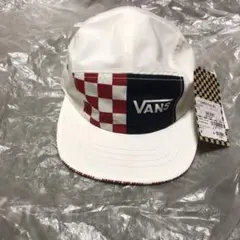 VANS チェック柄キャップ ホワイト未使用