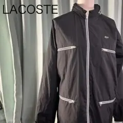 LACOSTE ブラック ナイロンジャンパー フード付き ポケット付きのサムネイル