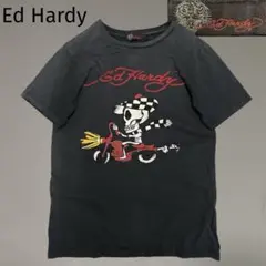 Ed Hardy エドハーディー スカルプリント グッドフェード Tシャツ S