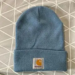 レアカラー 水色 カーハート　ニット帽