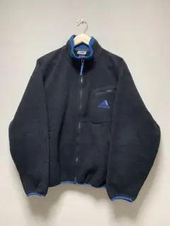 [00s ADIDAS] Y2K 国旗タグ ジップアップ フリースジャケット M