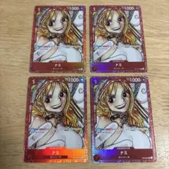 ナミ　ST01-007 FILM RED パラレル ワンピースカード　4枚