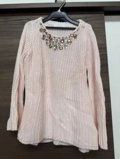 Rady♡ビジュー付きピンクニットセーター