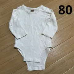 petit main ホワイトロンパース 80