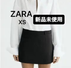 ZARA ストライプ タイトスカート ダークグレーのサムネイル