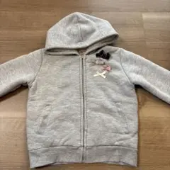 グレー ボアパーカー リボン付　120cm any FAM