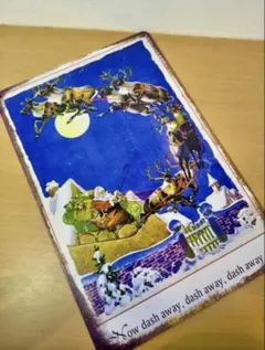 ブリキ看板 アート クリスマス トナカイ 大人可愛い 北欧風 モダン ポップ